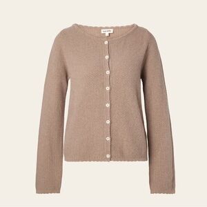 Djerf Avenue Amorini Brown Wool Cardigan